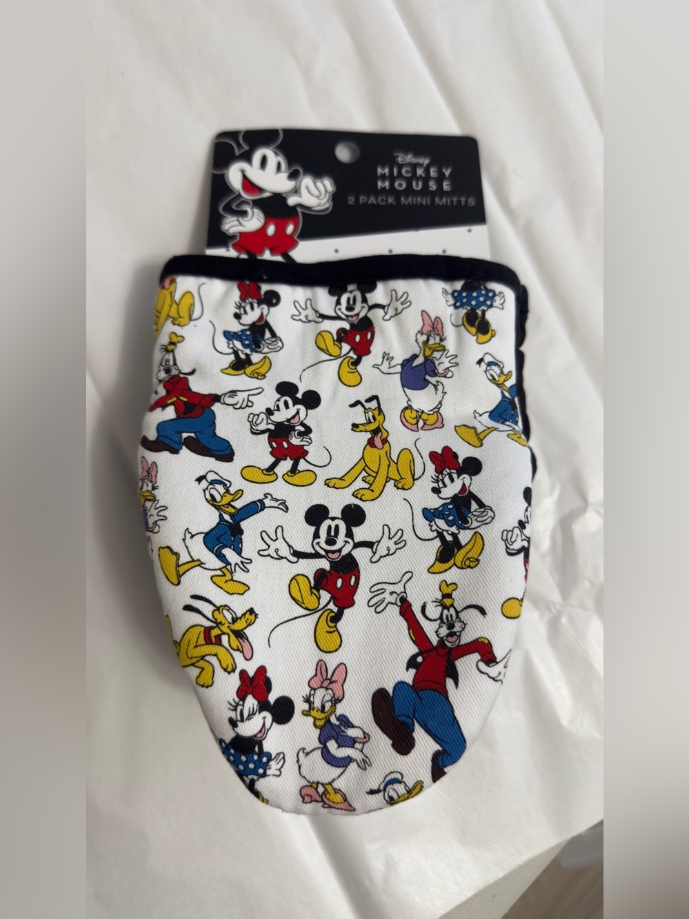Disney Multicolor Mickey & Friends Baby Mini Mitts - White Base